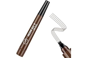 EHIOG Kredka do brwi z 4 końcówkami, wodoodporna, trwała, trwała, odporna na ścieranie, zdefiniowana brwi (ciemnobrązowa)