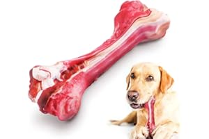 Genérico Juguete Hueso Perro con Sabor a Ternera, Perros medianos y Grandes, Diversión, Limpia Dientes, Resistente a la mordedura