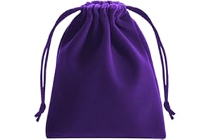 GELIMY 10PCS Soft Coloful Velvet Pouches Bag Jewellery Packing Drawstring Wedding Party Gift 5 Sizes (15X20CM, PURPLE)