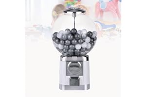 NZVZGKTNTW Gumball Machine,1.26in Ball Bulk Vending Machine W/Key Classic Bubble Capsule Toys Dispenser, Automatic Capsule Vending Machine For Retail Stores(Grey)