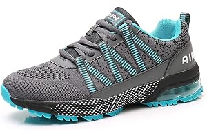 Sumateng Chaussures de Course Homme Femme Chaussures de Sport Baskets Respirantes et Antichocs Outdoor Tennis Running Fitness Jogging Sneakers Noir Gris Rouge Bleu Vert 34-46EU