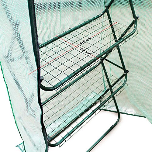 Gewächshaus Foliengewächshaus PE Treibhaus Frühbeet 143x73x195 cm - 3