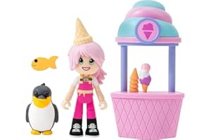 Adopt Me!: Elsa and King Penguin Friends Pack, Series 1 - Ice Cream Parlour - Top Online Game - Fun Collectible Toys for Kids Featuring Your favourite Pets