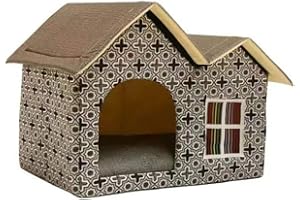 Ruixf Warm Dog Cat Kennel House Waterproof Weatherproof Indoor Outdoor Foldable Pet Shelter Puppy Nest 55x40x42 Cm (Type b)