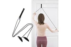HIOIP Shoulder Pulley, Shoulder Exercise Pulley, Multi-Use Pulleys for Shoulder Rehab Over Door, Rotator Cuff Exerciser, Over The Door Exercise Pulley for Injury Rehab, Recovery, Stretching (Black)