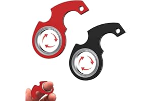 WOKICOR 2 Stück Schlüsselanhänger Fidgets Ring Spielzeug, Neuartiges Schlüsselanhänger Spielzeug, Schlüssel Spinner, Spinning Keychain Fidget, Schlüsselanhänger Fidgets Ring Für Kinder Und Erwachsene