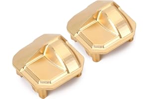 INJORA Copertura differenziale in ottone 2pcs AR44 Copertura dell'asse differenziale anteriore posteriore per 1/10 RC Crawler Car Axial SCX10 II 90046 90047