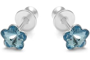 butterfly Filles Boucles D'oreilles Vrai Argent Vrais Swarovski Elements Fleur Emballage écologique Cadeau D'inscription Scolaire