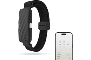 Homedics WakeBand Braccialetto con Allarme Vibrante - Sveglia silenziosa con 9 Modalità e Funzione Snooze, Controllo dell'app, Sveglia con Vibrazione Delicata, Fascia in Tessuto Morbido, Nero