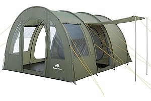 CampFeuer Tente Tunnel pour 4 Personnes « TunnelX » | Tente Tunnel avec auvent | Coupe-Vent, imperméable, Ultra légère | Tente de Camping avec moustiquaire | Tentes pour Camping, extérieur, Plage et