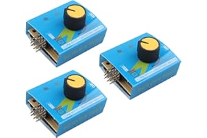HALJIA 3PCS Servo Tester, Controller di Velocità per Elicottero RC e Servomotore con 3 Modalità di Indicazione Della Tensione di Ingresso 4.8V - 6V