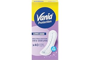 Vania Hotydia Protège-Slips, Protect, Long, Protection Longue Durée, Parfum Fresh, 40 Protège-Slips