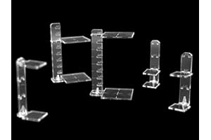 Printable Adventure Acryl-Erhöhungen für Miniaturen – 5 Plattformen aus Acryl - Tabletop DND Zubehör (3× klein, 2× groß) – D&D & TTRPG Höhenmarker im Jutebeutel