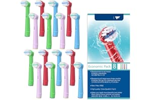 WuYan Cabezales de cepillo de dientes para niños compatibles con cabezal de cepillo de dientes Oral B, 16 cabezales de cepillo de dientes eléctricos para niños para Oral B EB10 D12 D10 DB4510K D100K