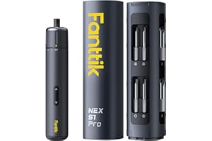 Fanttik S1 Pro 3.7V Magnetische Electric Screwdriver, Leistungsstarkes-Schraubendreher-Set mit 16 Bits, Einstellbare 3 Drehmomente bis zu 6 Nm, 2000-mAh-Akku, Geeignet für die Möbel/Computerreparatur