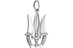 NKlaus 925 Ciondolo in argento sterling Tridente con 3 pugnali Ciondolo amuleto 10793