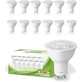 Trongle GU10 LED Spotlights 3000K Warm Light, Pack of 12 Bulbs 7W 550 lm, Replacement for 50W Halogens, Non-Dimmable