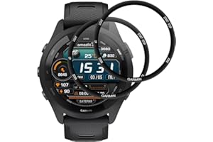 IQShield Protector de Pantalla para Garmin Forerunner 265 Cristal Templado, HD Cobertura Completa, Sensible al Tacto, Sin Burbujas, Vidrio Templado para Forerunner 265-2 Piezas