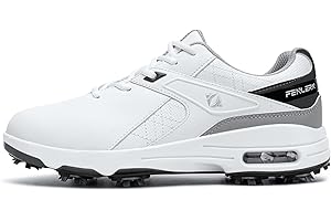 Fenlern Zapatos de Golf para Hombre con Clavos Blandos Ligeros Al Aire Libre Antideslizantes Zapatillas de Golf Hombre