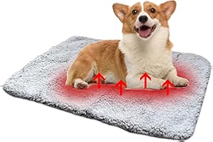 Calenxy Selbstheizende Katzendecke, 70 x 48 cm Heizdecke ohne Strom für Katze & Hunde, Wärmedecke Selbstwärmend Decke Katze, Waschbare Hunde Thermodecke Waschbar Katzenbett Flauschig & Weich