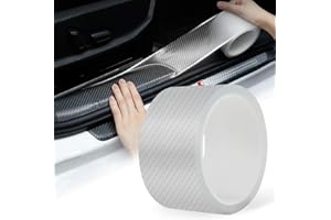 STORYSTORE Auto Einstiegsleisten Kohlefaser Aufkleber 5cmx10m Universal Auto Einstiegsleisten Schutz Auto Schutzfolie Einstiegsleisten Aufkleber für Autotürschutz Einstiegsleistenschutz Stoßstangenschutz