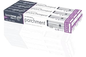 PROWRAP | SPEEDWRAP Parchment Refill Pack, Non-Stick Baking Parchment Rolls for Home & Professional Catering Kitchen | 450mm x 50m | Pask of 3