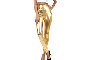 Sakkas Jambières Stretch Taille Haute Finition Brillante Métallique Liquide - Fabriqué aux États Unis