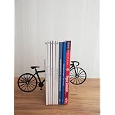 Risingmaber Dekoratif Bisiklet Desenli Metal Kitap Tutucu 2&rsquo;li paket MK13S