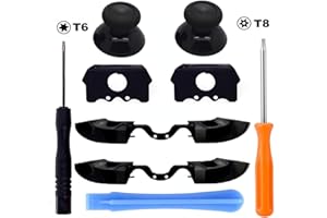 Supkeyer Juego de 2 botones de repuesto para parachoques LB RB y amortiguadores delanteros para mando Xbox One Elite y mando Xbox One con conector de 3,5 mm, con kit de destornilladores T6 T8H