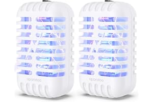 BUBBACARE Insektenvernichter, 2Pack Mückenschutz Elektrischer, 1000V Insektenvernichter Mückenschutz Steckdose UV-Insektenfalle Fliegenfalle, Elektrisch Insekten Mückenfalle Innen für Fliegen, Mücken, Motten
