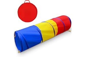 TIKTENT Kids Play Tunnel for Toddlers 1-3, Pop Up Baby Tunnel Crawling Toys for Infant Children or Dog, 6 Foot Indoor Outdoor Toddler Toys for 1 2 3 Year Old Girl Boy Birthday Gift