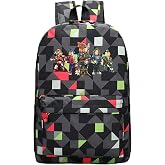 NlsqAMZ Roblx Backpack, Roblx Casual Backpack, Large Capacity, Gift for Fans and Teens