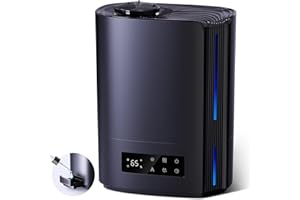 CONOPU Humidificateur d'Air à Ultrasons 6L, Humidificateur à Température Constante la Maison Avec Trois Modes, Humidificateur Silencieux Avec Plusieurs Modes d’Humidité et Fonctions Temps OZJ21S07