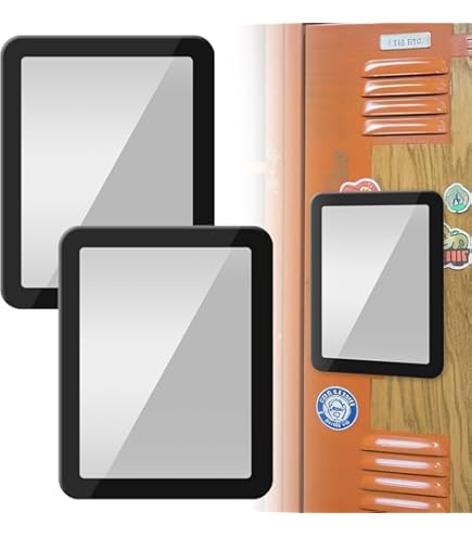 Specchio Magnetico Per Armadietto 12,7x17,8 Cm - Vetro Vero Per Scuola, Ufficio, Casa - Foto 5