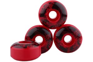 YOSOO HEALTH GEAR Roues de planche à roulettes Cruiser, roues de planche à roulettes en PU, ensemble de roues de rechange pour planche à roulettes Longboard adapté à la planche à roulettes de base(rouge)