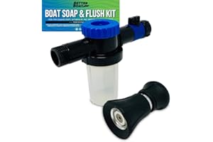BETTER BOAT Car Wash Sprayer and Boat Engine Flush Kit | Water Hose Mixer to Get Salt Away and Off Your Boat and Flusher for Boat Motor Muffs on Outboards & Boats I/O and Soap Spray Car Cleaning Hose Adapter