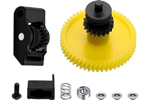 P2S Hård stålextruder Gear Assembly, 3D-skrivare DLC-beläggning härdat stål extruder dubbla kugghjul aluminiumhandtag och POM-växelsats för P2S-kombination
