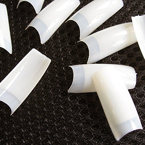 500 Stk 10 differente Größe Nagelflecken französiches Stil UV Gel Natur Nagelkunst Dekoration - 2