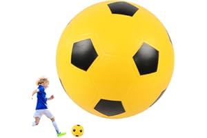 DUQULLE Ballon De Football Silencieux, Ballon De Football en Mousse Éponge Douce Haute Densité, Ballon Silencieux D'intérieur, Ballon D'entraînement Silencieux sans Bruit pour des Heures De Plaisir, 21 Cm