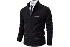 SHUANGHAO Homme Automne Hiver Pull Hoodie Sweater Chandail à Capuche Hoodie Veste en Maille Gilet Polaires Polaires Doublé Chandail Tricot à Capuche Cardigan Homme