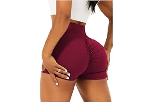 TZLDN Damskie krótkie legginsy typu push-up, marszczone spodenki do biegania, do uprawiania sportu, jogi, fitnessu, jazdy na rowerze, treningu