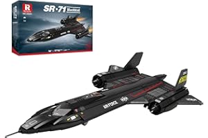Reobrix Set de Construction d'avion de Reconnaissance SR-71 Blackbird, 33041 Ensembles de Construction d'Avions Militaires, Décoration ou Collection, Cadeaux Jouets Avion pour 14+ Adultes