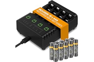 Venom Rechargeable Battery Charging Dock plus 10 x AAA Batteries