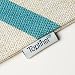 Top Finel Wavy Patterns Cotton Linen Throws Pillows Covers Cushions for Sofa Set of 4, 18x18 Inch, Teal