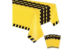 DVAORC 4 Pack Tovaglie Festa di Costruzione - Rettangolo Dump Truck Compleanno Tovaglia per Bambini Ragazzi - Forniture Festa 51 x 86 Pollici
