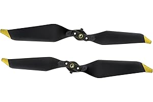 ENET Juego de 4 hélices compatibles con DJI Mavic Pro Platinum de bajo ruido de liberación rápida, color plateado y negro