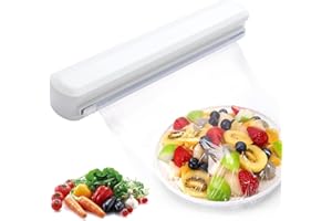 FIYSON Découpeur de film Étirable, Distributeur d'Emballage Alimentaire, Boîte De Rangement Et De Découpe Réglable, Pour Film Étirable, Feuille d'Étain, Cuisine à Domicile, Restaurant (style 1)