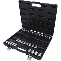 KS Tools EVOLUTION 1/2 Bit-Stecknuss-Satz Für Innensechskant – 30-teilig, Inkl. Kurzer, Langer & Extra Langer Nüsse