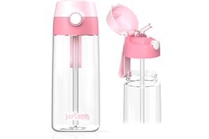 Jarlson® - Gourde Enfant EMI - bouteille enfant 500 ml - Gourdes sans BPA - avec de la paille - pour l'école, les sports et la maternelle