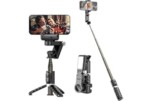 Zhixifan 360° Smartphone Stabilisator mit Bluetooth-Fernbedienung für Vlogging, YouTube, Live-Video, Gimbal Handy für iPhone/Android